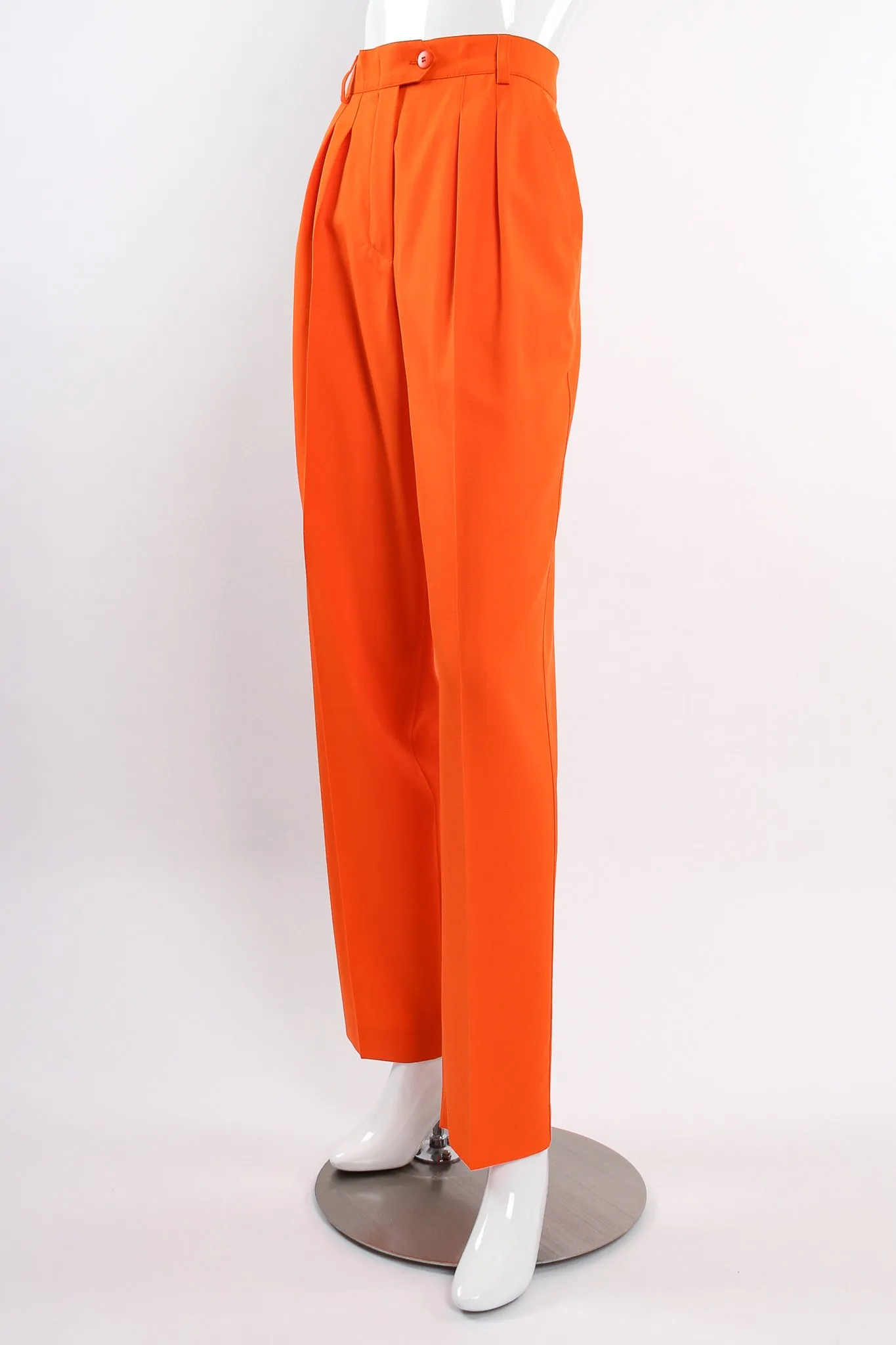 Orange Double Pleated Pant