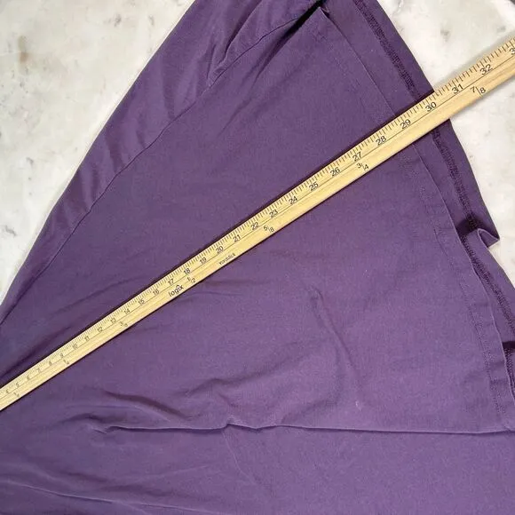 Pact Fit &amp; Flare Open Twist-Back Dress In Purple Womens Size Small‎ 3/4 sleeve