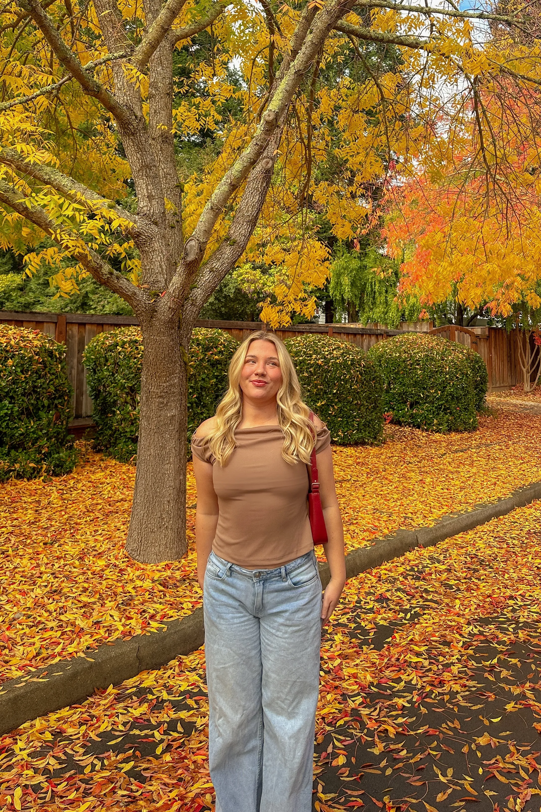 Palmer Off Shoulder Top in Tan