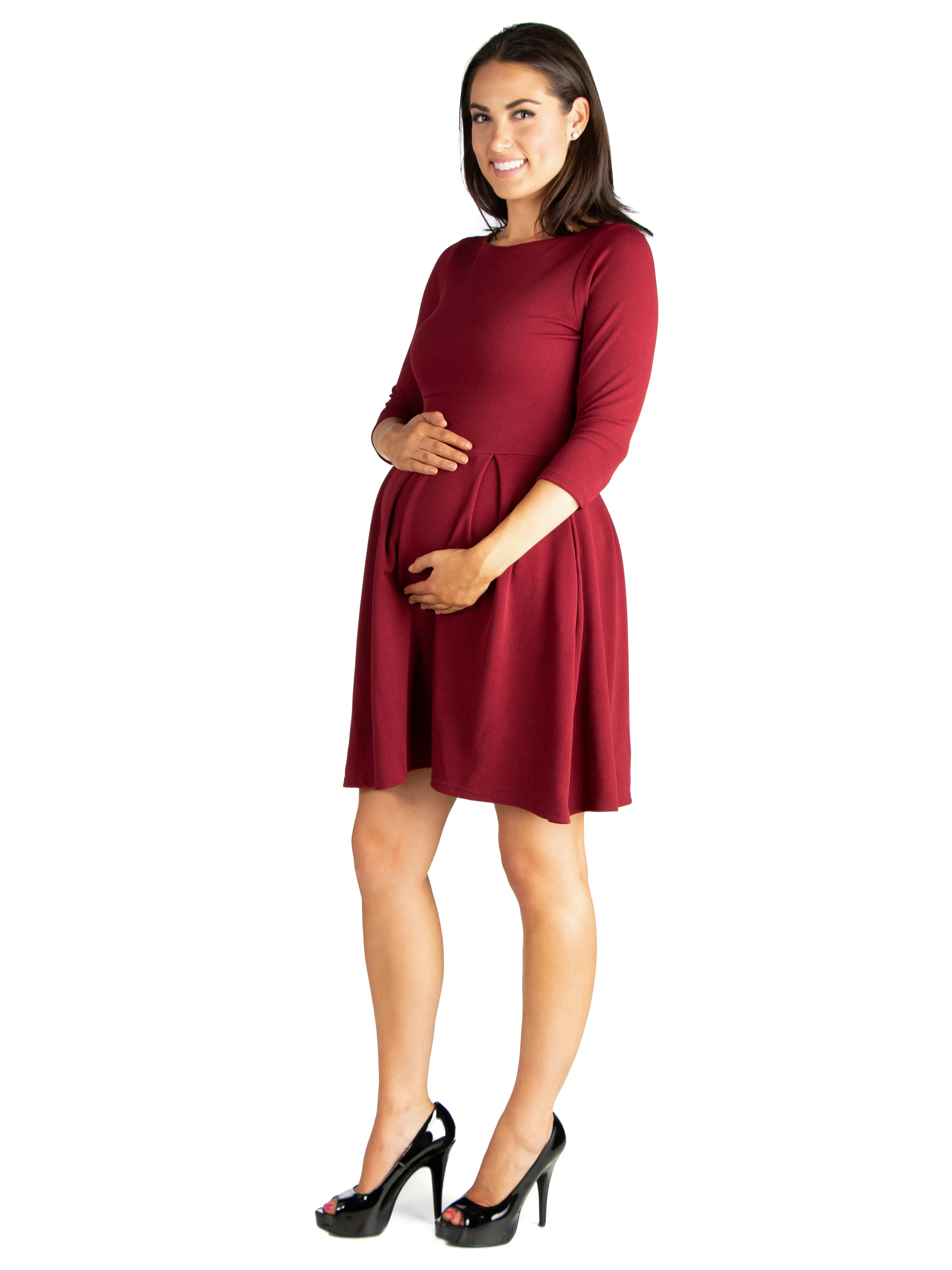 Perfect Fit and Flare Maternity Pocket Dress