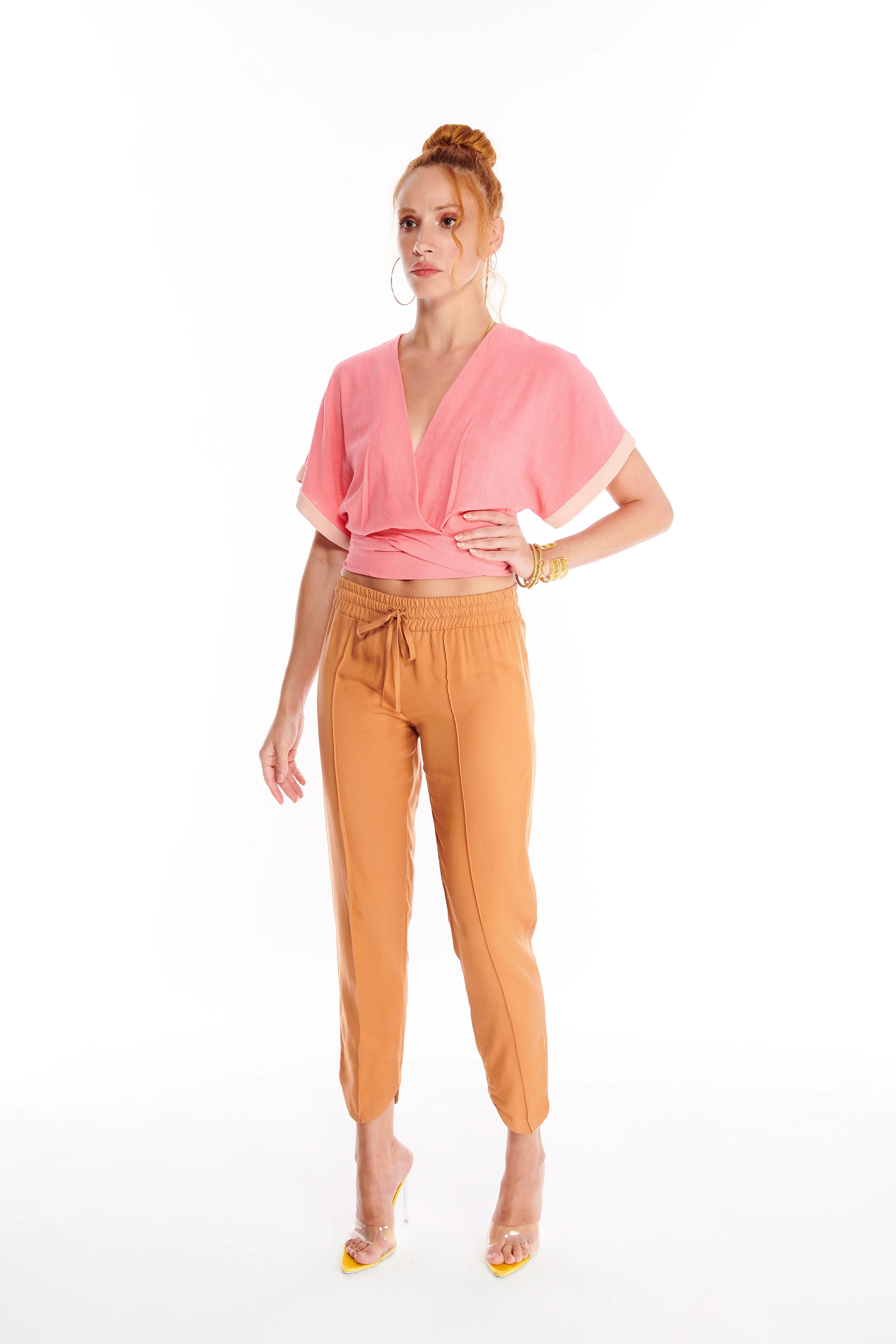 Pin Tuck Slim Pant