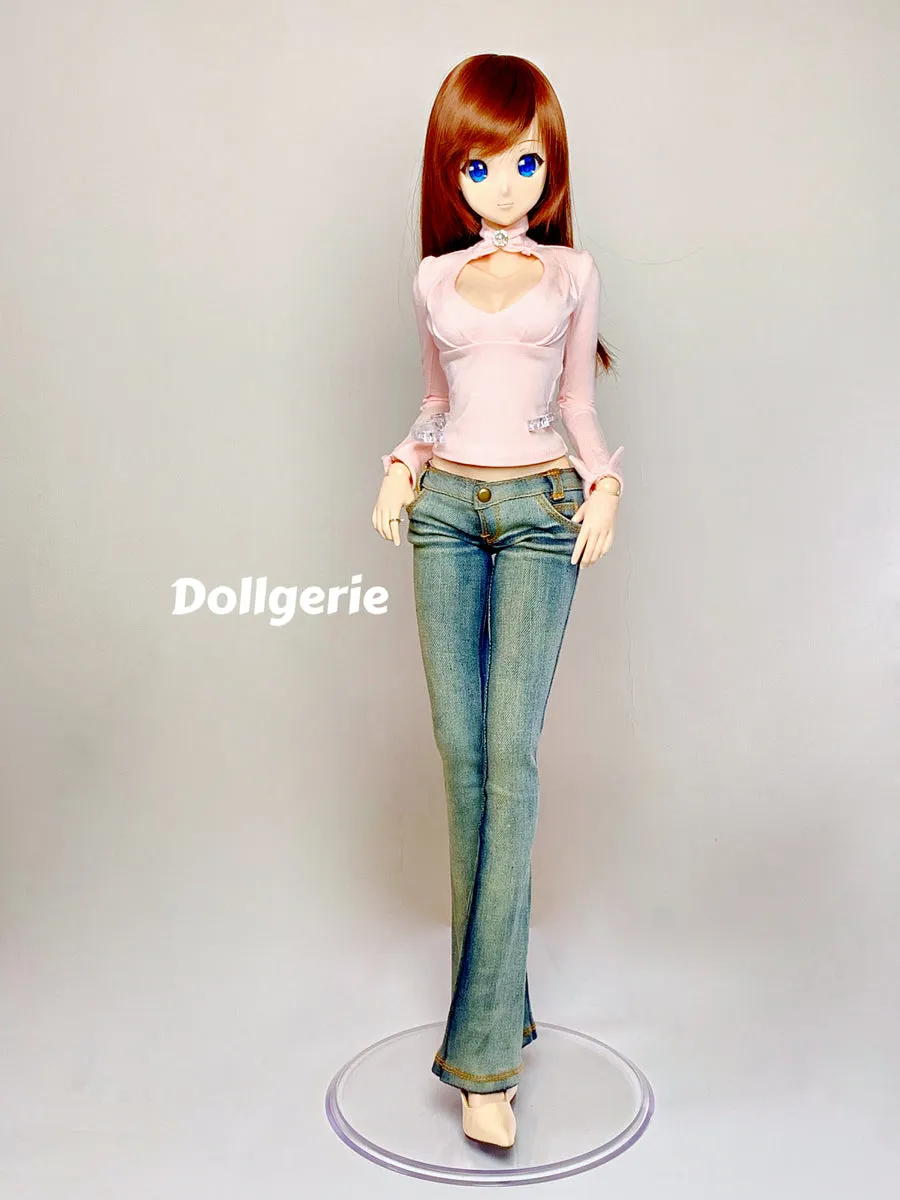 Pink Long Sleeve Heart Cutout Top for SmartDoll
