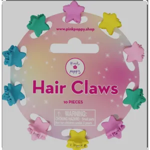 Pink Poppy Star Hair Claws