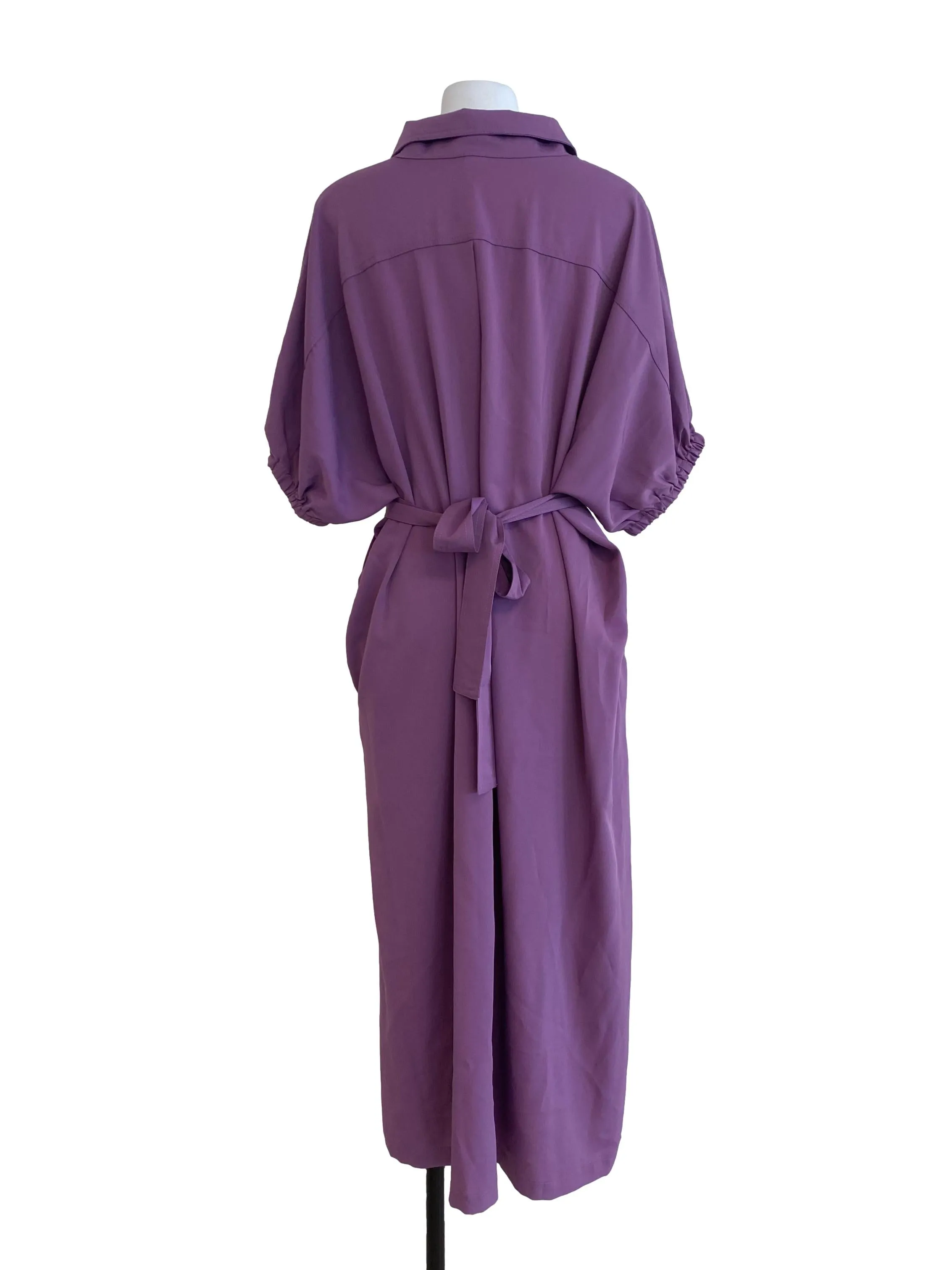 Plum Purple Button Up Dress