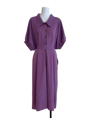 Plum Purple Button Up Dress