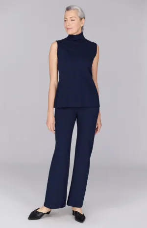 Ponte Straight Pant w/Pull On Elastic Waistband