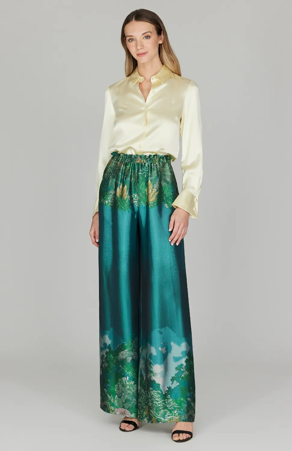 PREORDER Rainforest Jacquard Pajama Pant w/ Back Zip