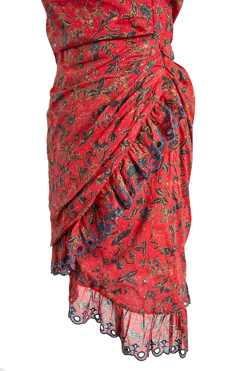 Prettiest 2018 Isabel Marant Etoile Esther One Shoulder Red Floral Print Dress