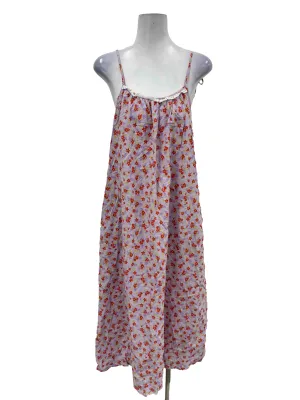 Purple Midi Floral Flare Dress