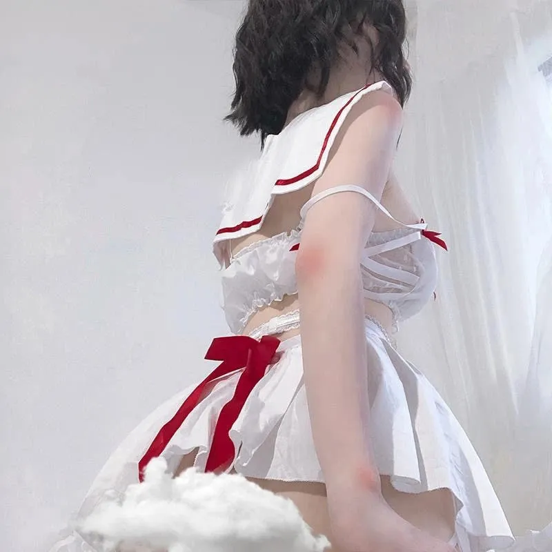 "CHIFFON WRAPPED CHEST SAILOR" SUIT D042026