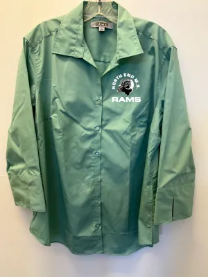 RAMS LADIES 3/4 SLEEVE POPLIN BLOUSE
