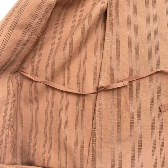 Rebecca Taylor Stripe Wrap Skirt Cotton/Linen Size 2