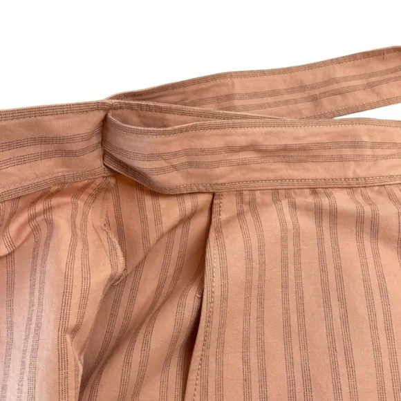 Rebecca Taylor Stripe Wrap Skirt Cotton/Linen Size 2