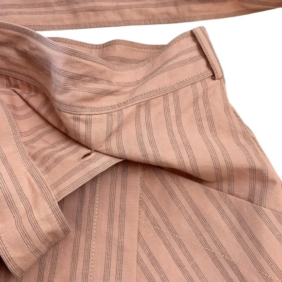 Rebecca Taylor Stripe Wrap Skirt Cotton/Linen Size 2