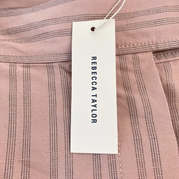 Rebecca Taylor Stripe Wrap Skirt Cotton/Linen Size 2