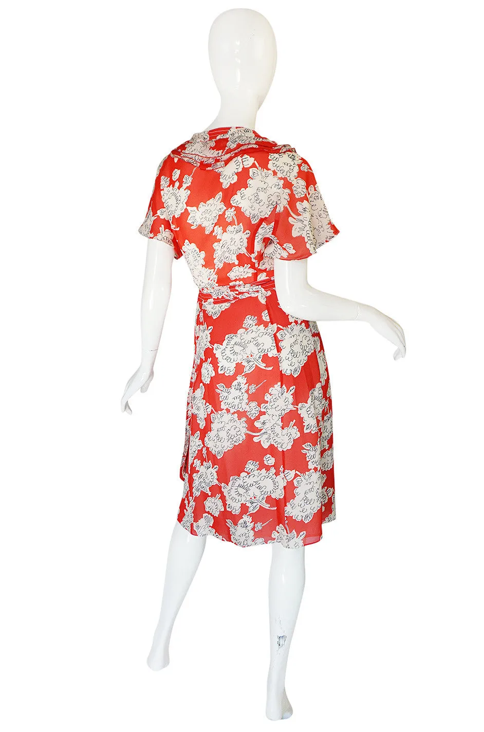Recent Cacharel Silk Chiffon Wrap Dress
