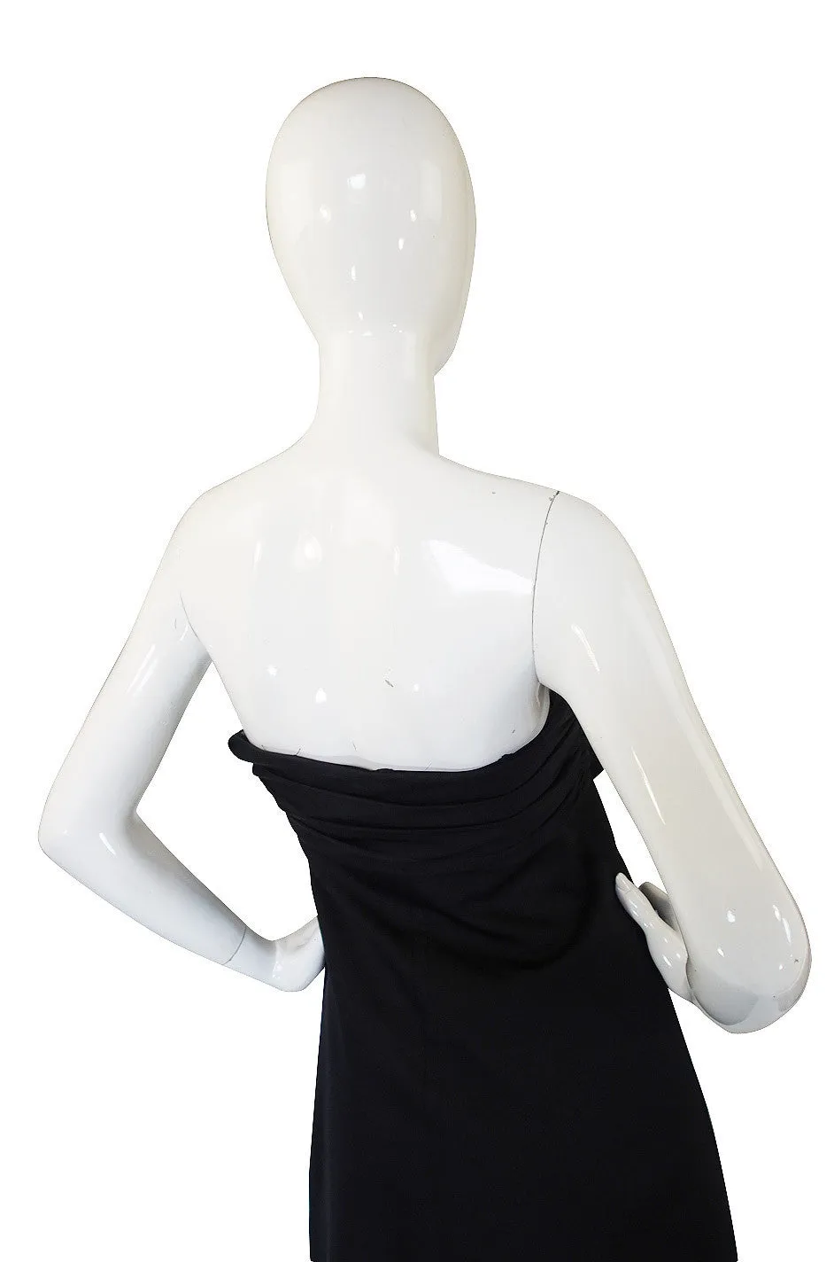 Recent Giambattista Valli Black Strapless Front Bow Cocktail Dress