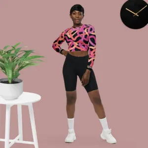 Recycled Long Sleeve Top | Crop Top Fitted
