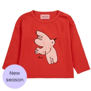 Red Freedom Bird Long Sleeve Top