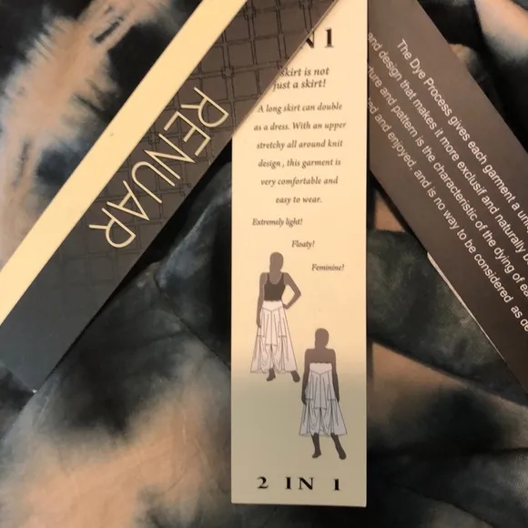 Renaur Tie Dyed 2 in 1 Maxi Skirt/Dress M NWT