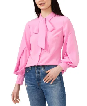 Riley & Rae Womens Camille Tie-Neck Blouse 2350001