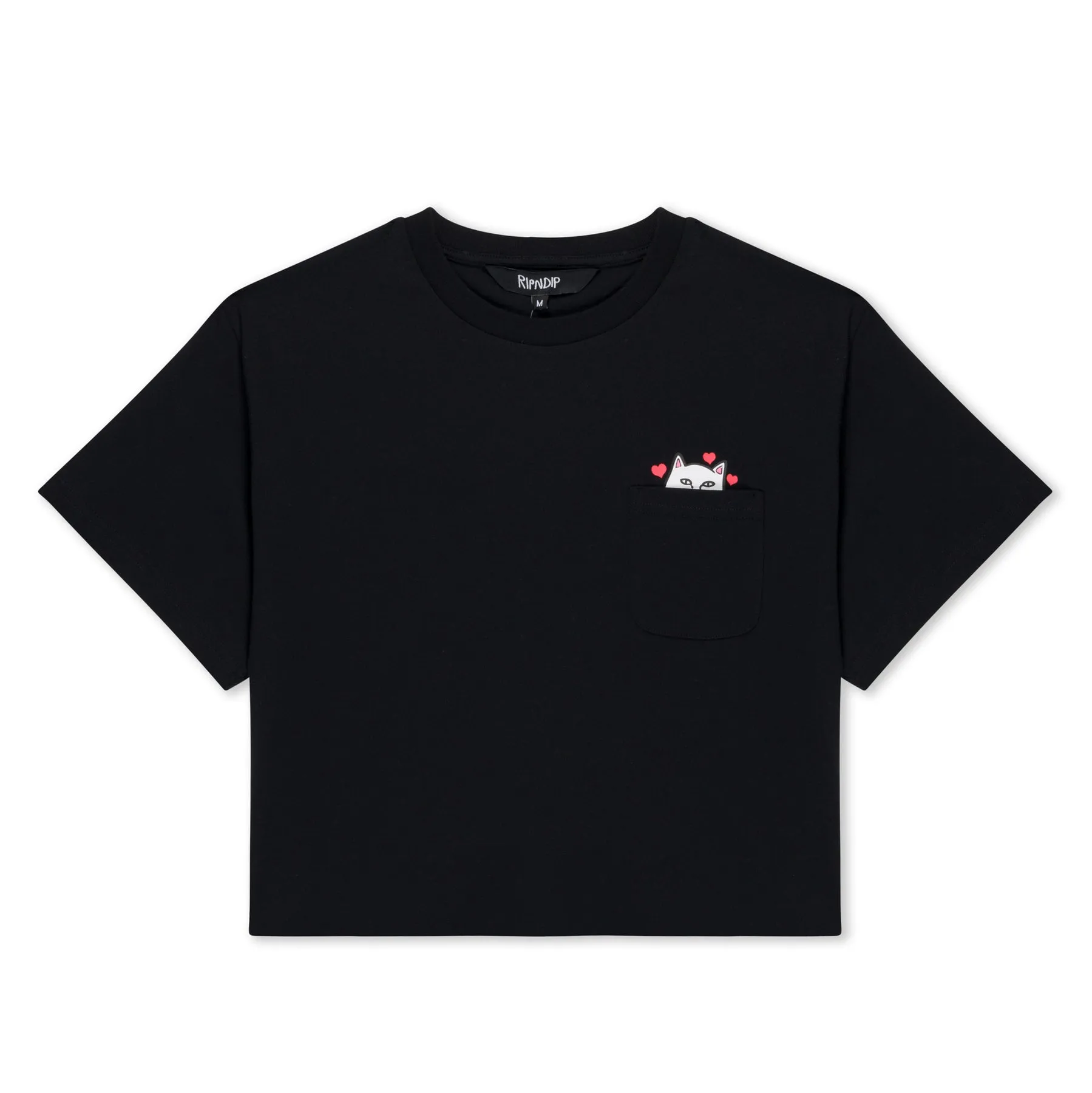 Ripndip Womens Nermal Loves Cropped Baby Pocket Tee