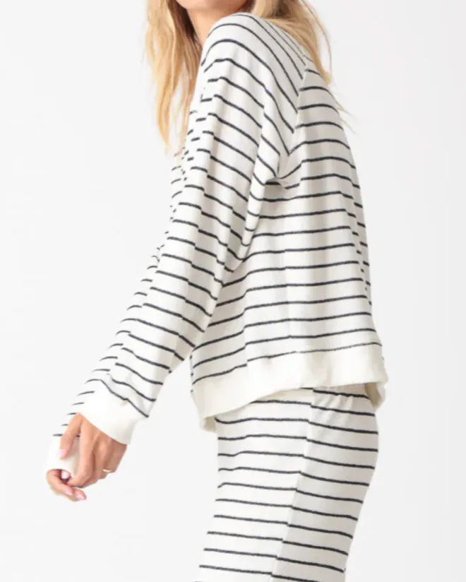 Ronan Pullover in Indigo Stripe
