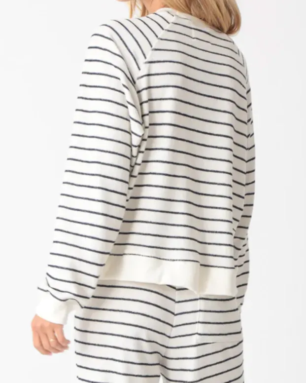 Ronan Pullover in Indigo Stripe