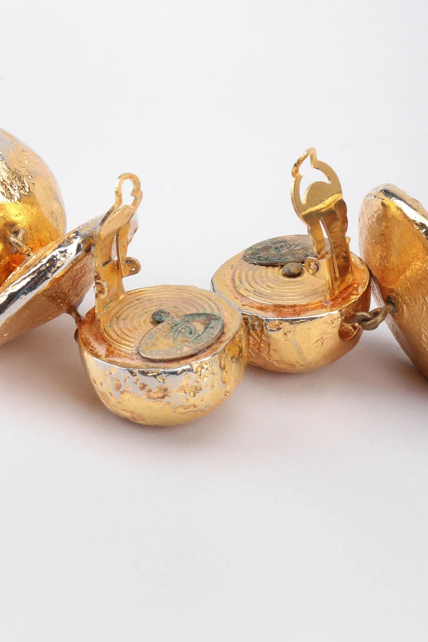 Saucer Ball Drop Earrings