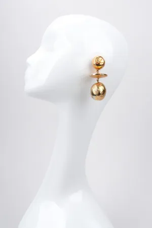 Saucer Ball Drop Earrings