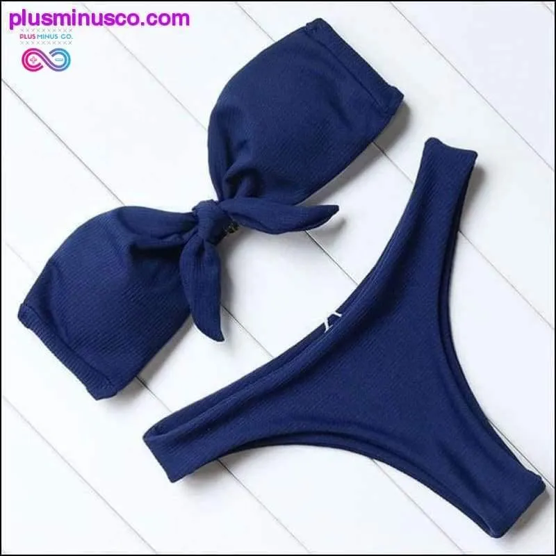 Sexy Strapless Bikini Set Off Shoulder