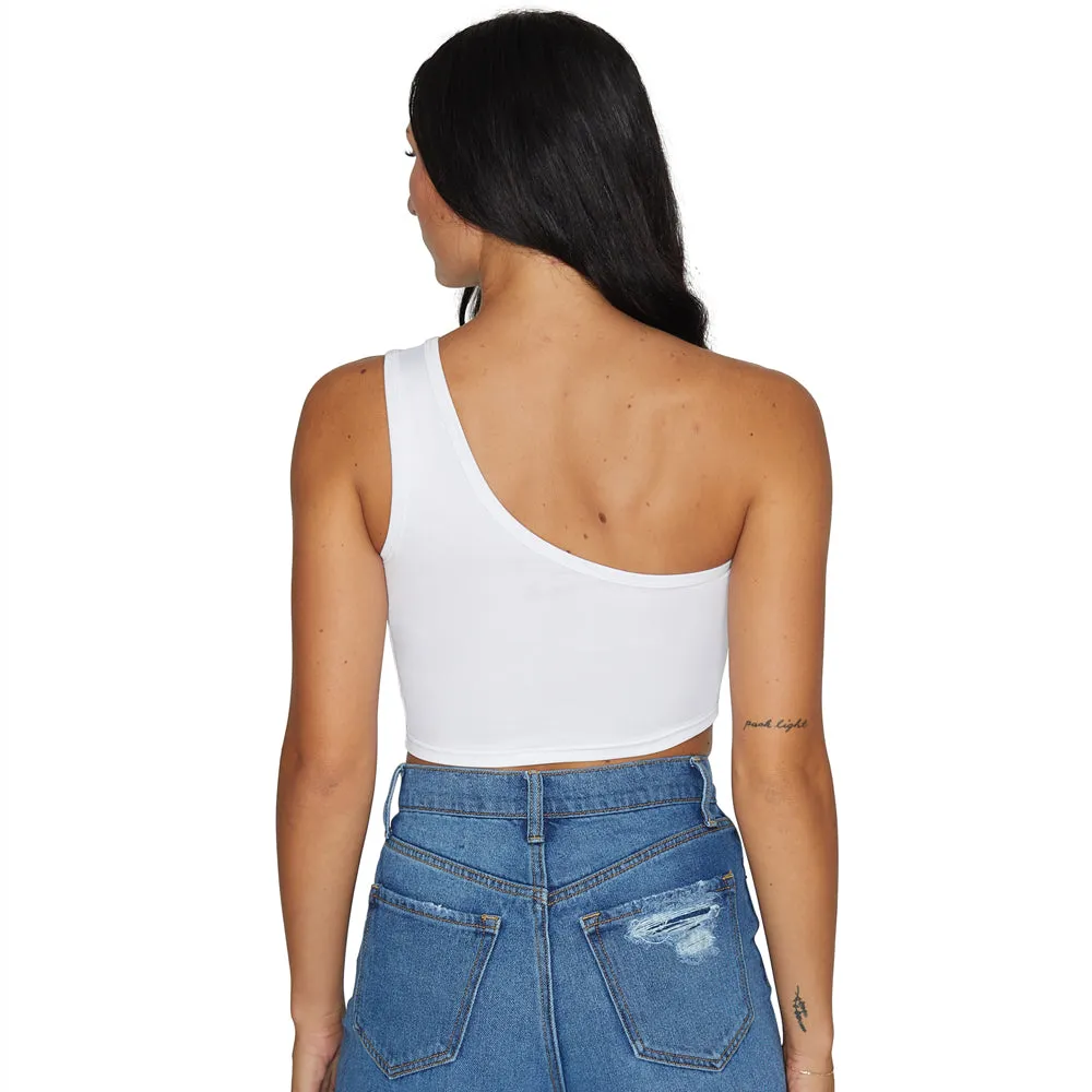 Siena White One Shoulder Top