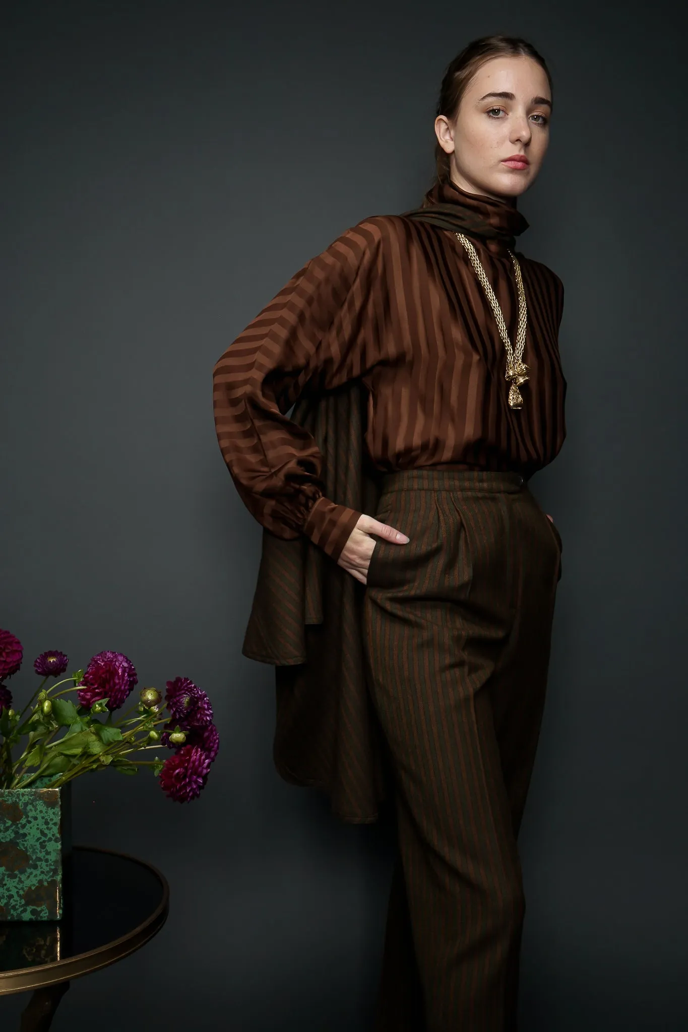 Silk Stripe Blouse