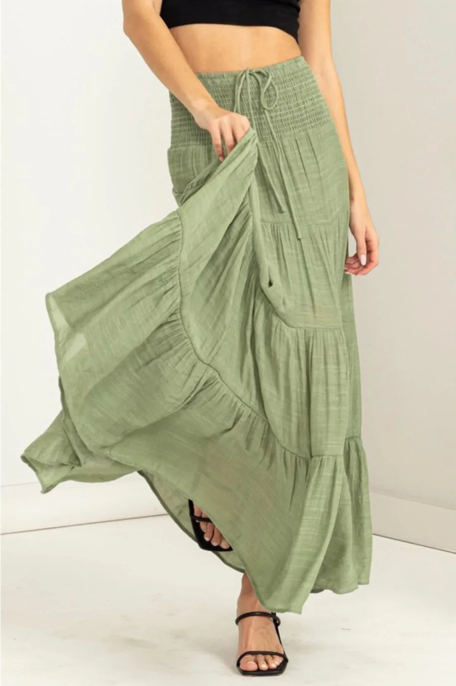 SK34 TIER MAXI SKIRT