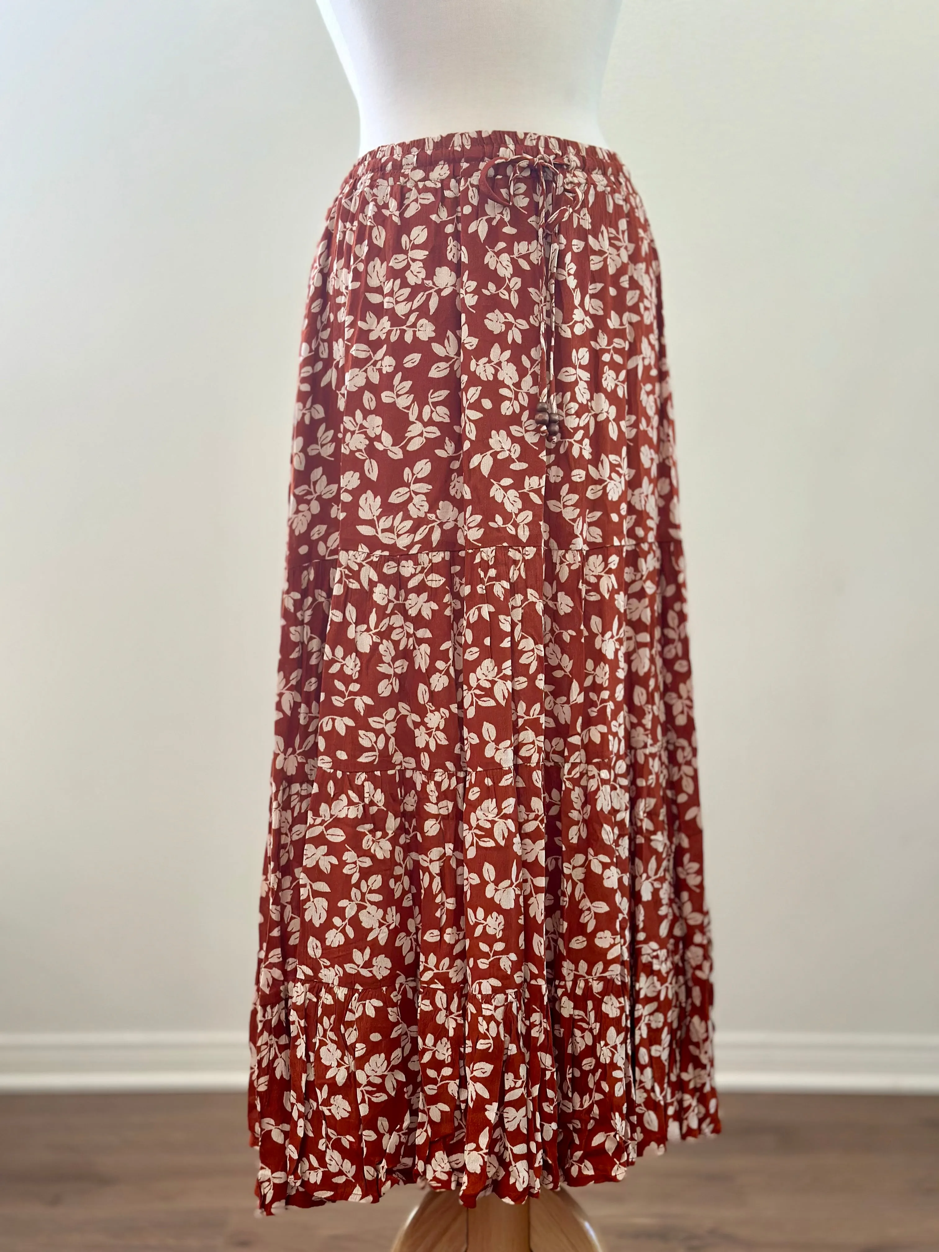 SK38 BRANCH TIER MAXI SKIRT