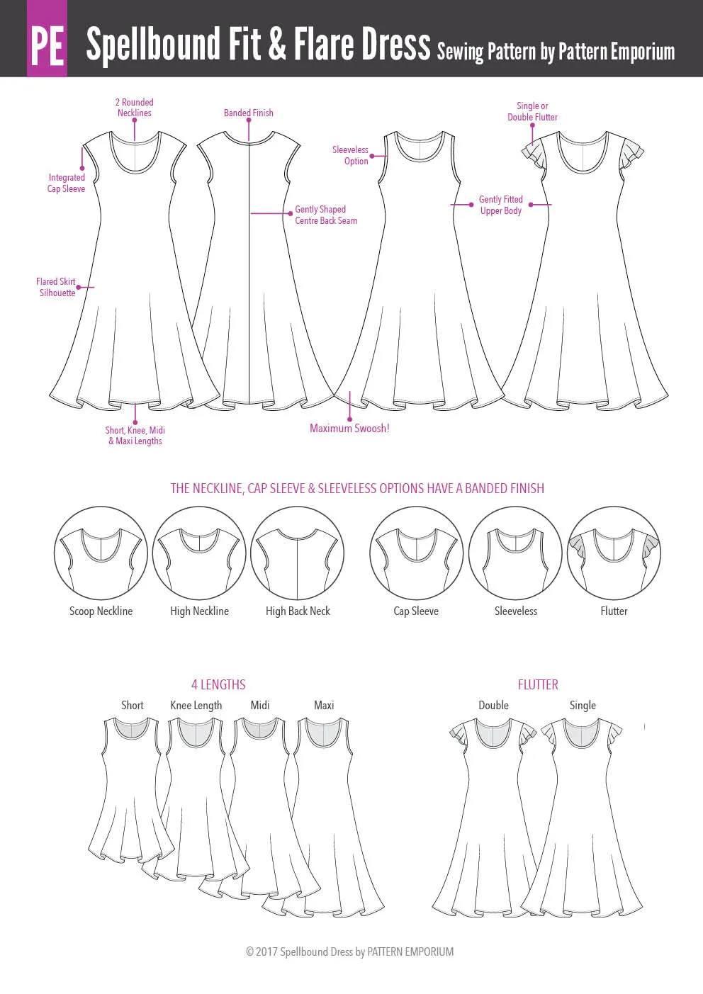 Spellbound | Fit & Flare Dress Sewing Pattern