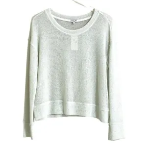Splendid White Sweater Lightweight Knit Top Long Sleeve Eggshell Sz S NWT  $125