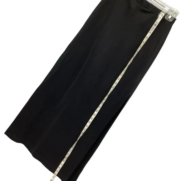 Tadashi Neiman Marcus Long Black Double Side Slit Skirt Misses Size XS