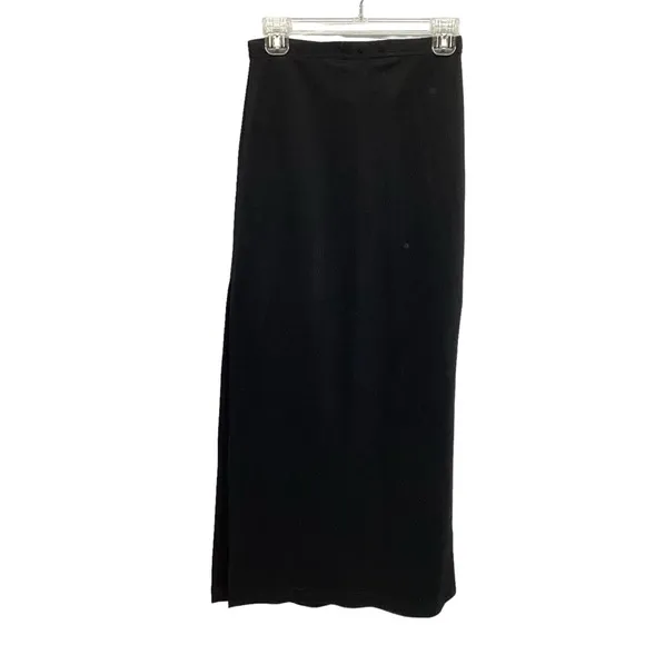 Tadashi Neiman Marcus Long Black Double Side Slit Skirt Misses Size XS