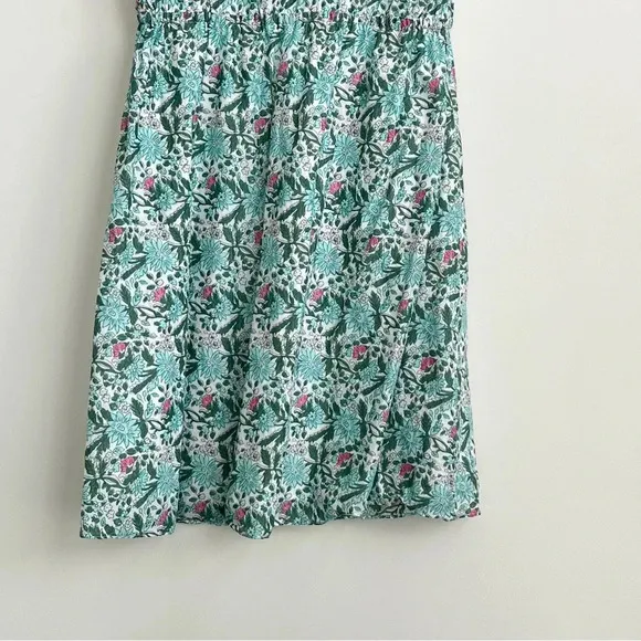 Talbots VOILE FIT &amp; FLARE DRESS  Pretty Primrose 12 Floral Elastic Waist midi