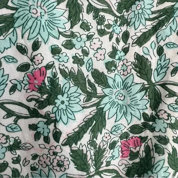 Talbots VOILE FIT &amp; FLARE DRESS  Pretty Primrose 12 Floral Elastic Waist midi