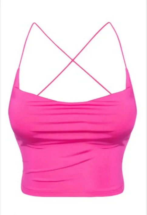 Tania Crop Top(Fuchsia)