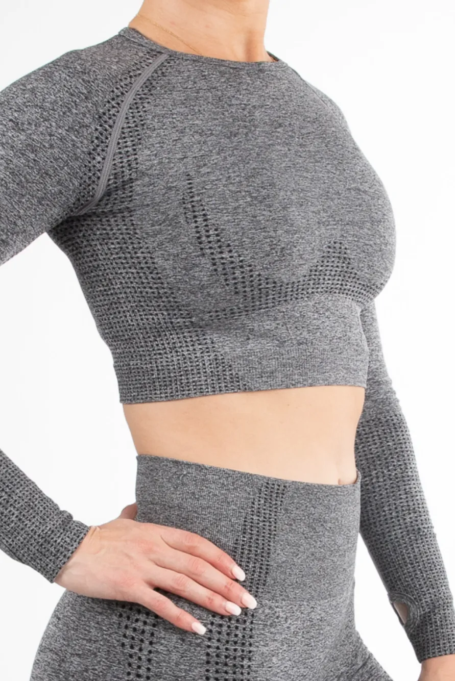 Taylor Crop Top Charcoal
