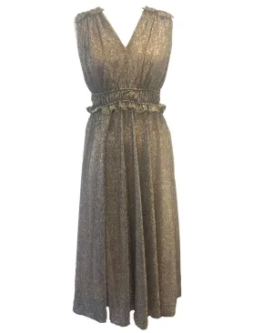 Taylor Women's Metallic V-Neck Fit & Flare Dress 2149M