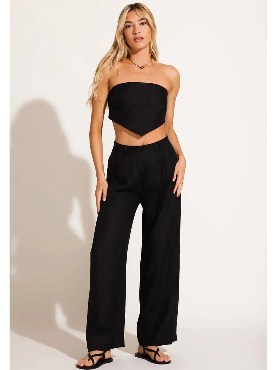The Getaway Pant in Black EcoLinen