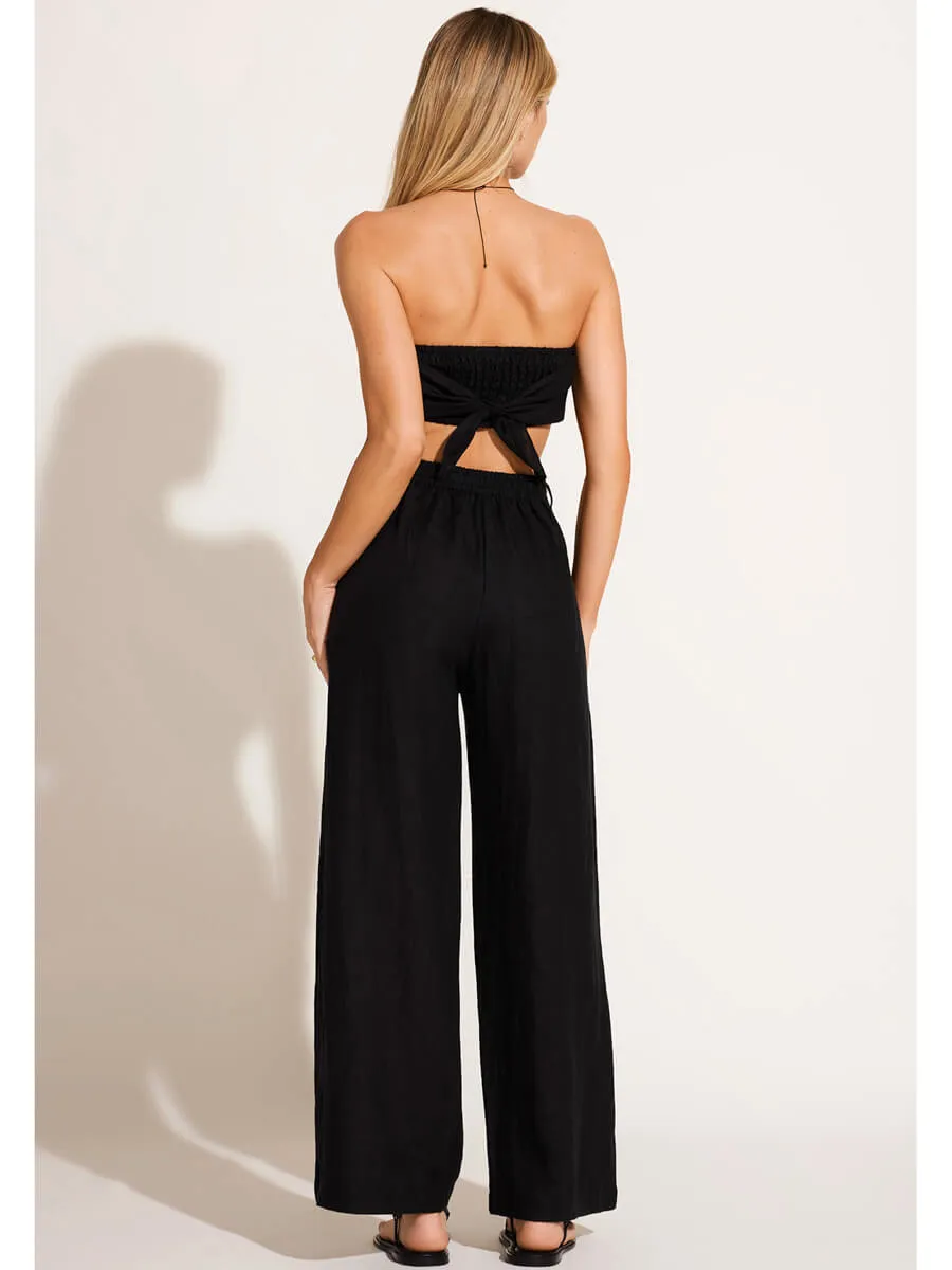 The Getaway Pant in Black EcoLinen
