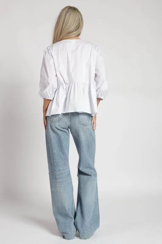 The Larisa Bow Front Blouse