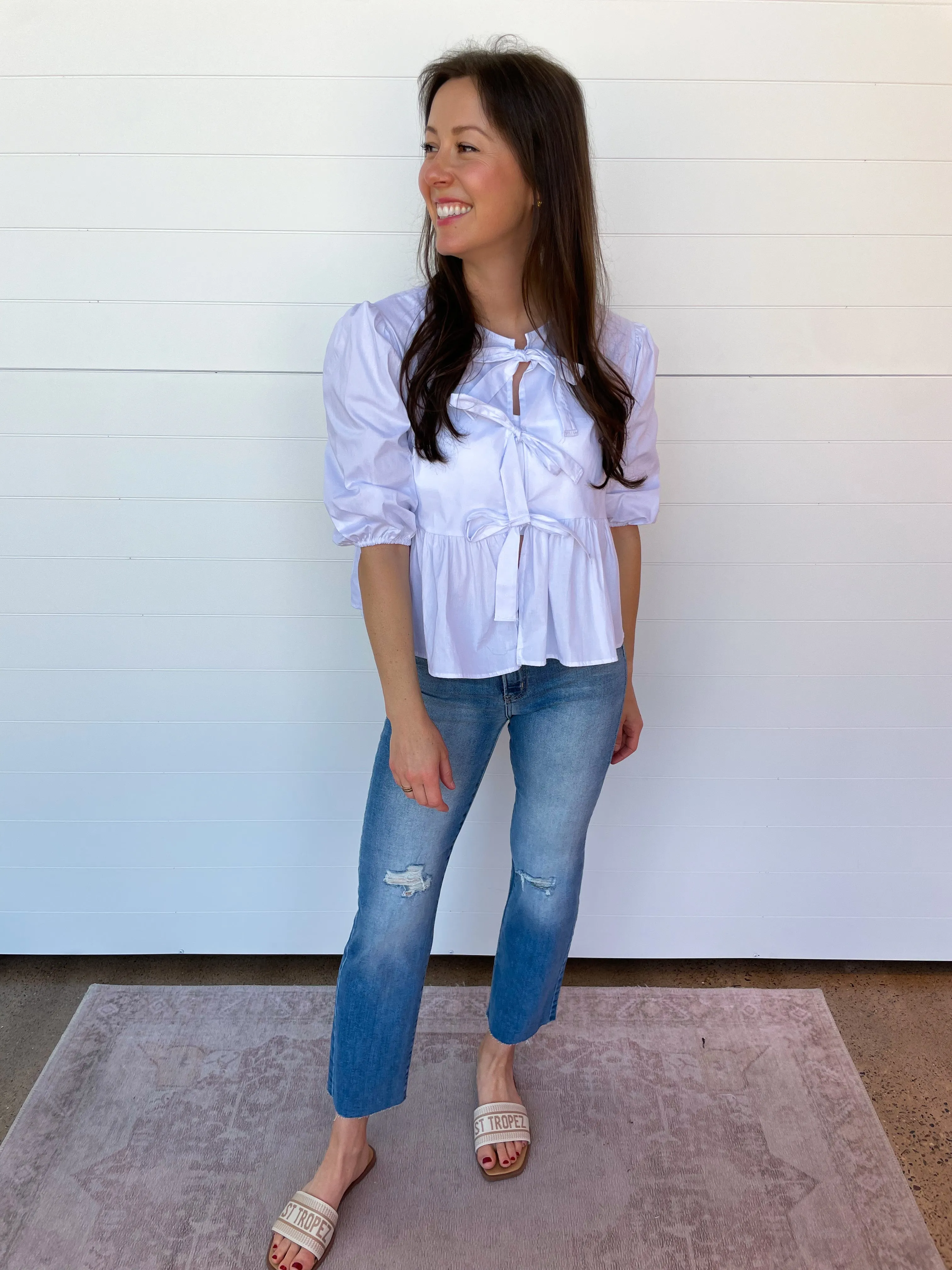 The Larisa Bow Front Blouse