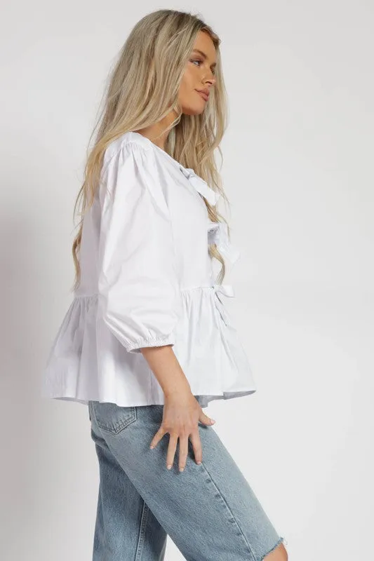 The Larisa Bow Front Blouse