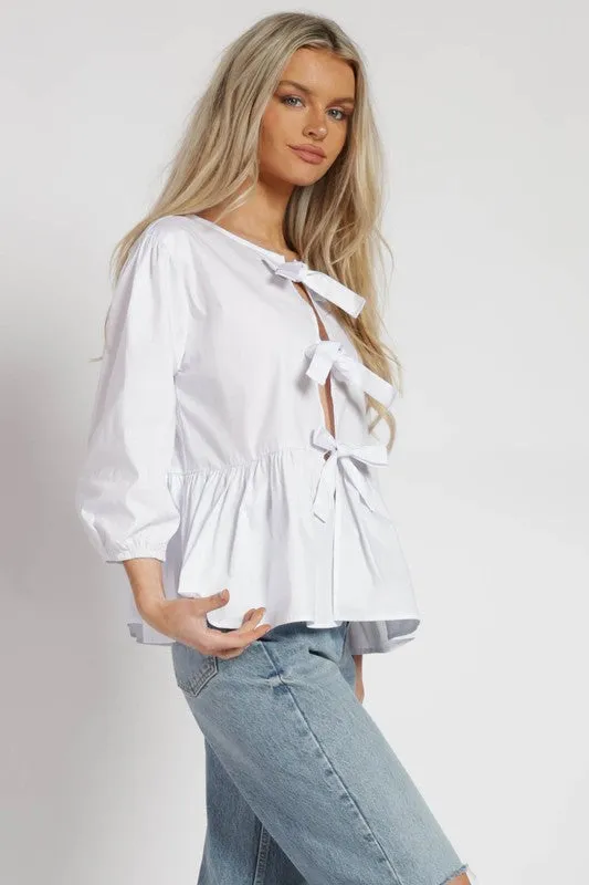 The Larisa Bow Front Blouse